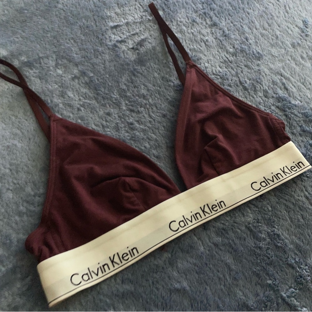 Calvin Klein Women's Purple Burgundy Bralette